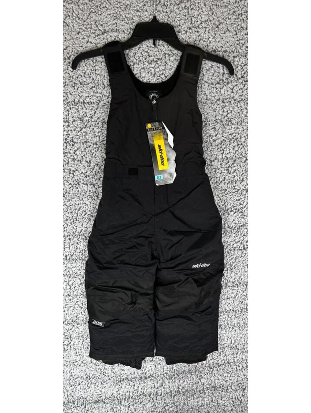 Ski-Doo Kids X-Team Highpants Bib Snow Pants Black Size 4 Insulated NWT
